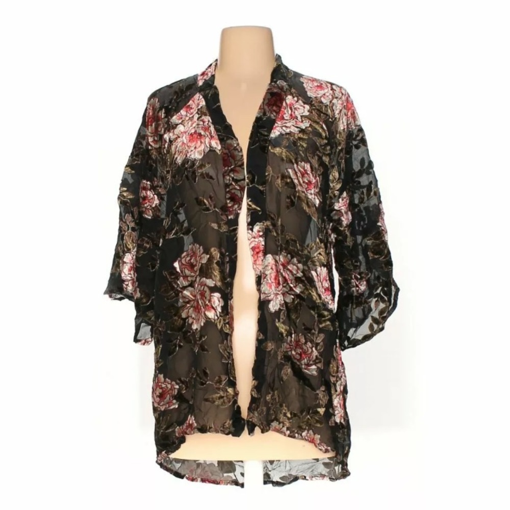 American Eagle Velvet Floral cardigan Size Large/XL